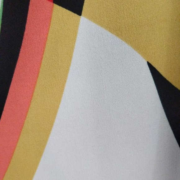 [M] Abstract Multicolor Swirl Stretch Bodycon Halter Maxi Dress - Picture 12 of 16